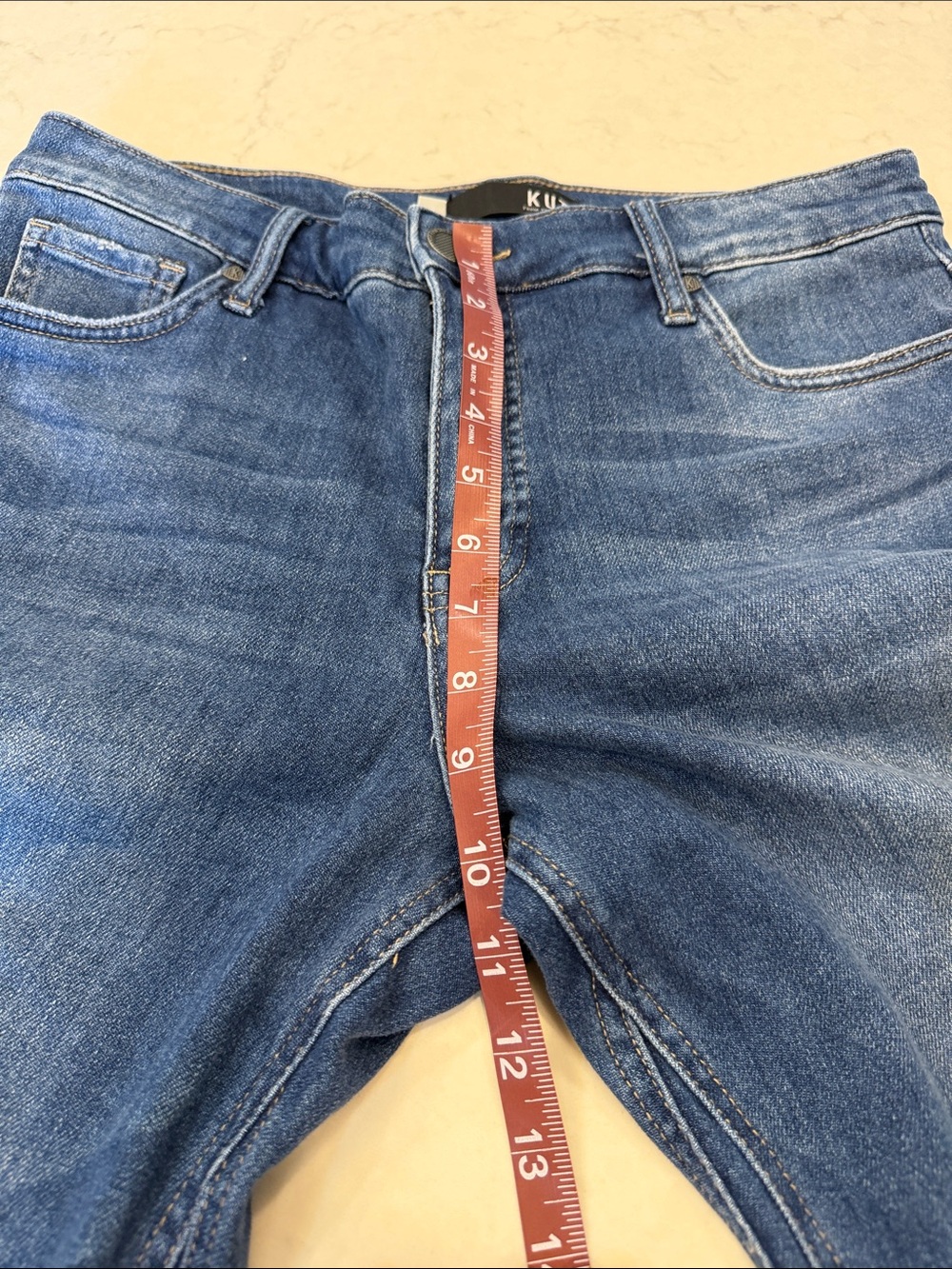 Kut From The Kloth Kelsey Fab Ab Ankle‎ Flare Jeans Size 8 Raw Hem - Picture 9 of 10